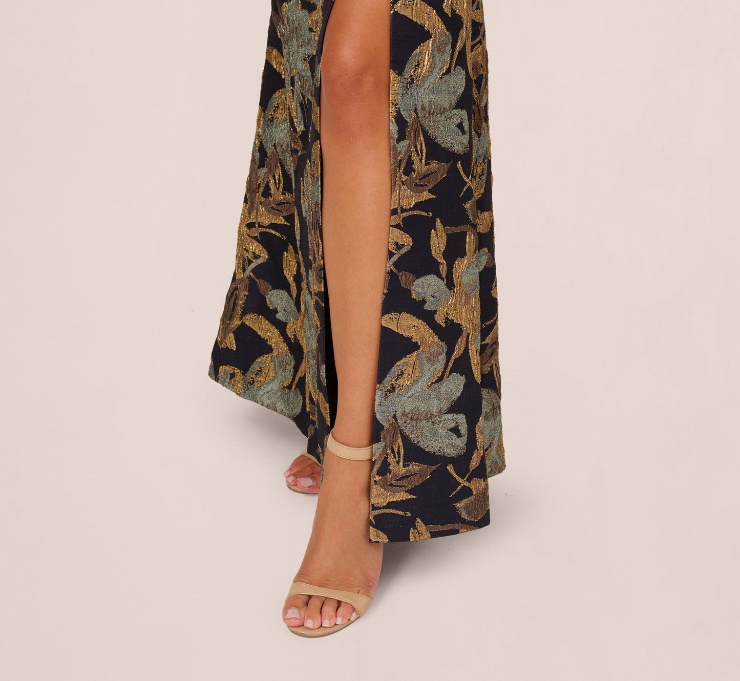 Adrianna Papell AP1E211592 Long One Shoulder Floral Dress