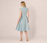 Key Hole Mikado Cap Sleeve Midi Dress Adrianna Papell AP1E211711