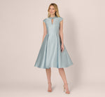Key Hole Mikado Cap Sleeve Midi Dress Adrianna Papell AP1E211711