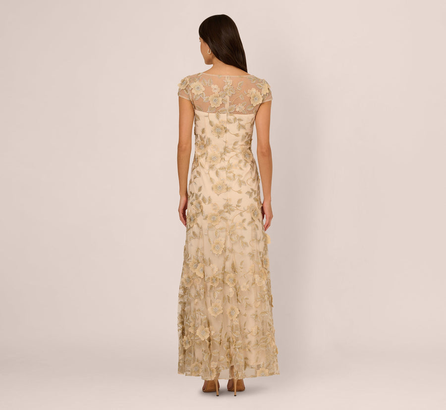 Adrianna Papell AP1E211758 Champagne back view