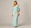 Wholesale Adrianna Papell AP1E211975 Long Off Shoulder Rosette Dress