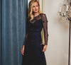 Illusion Tea-Length Mesh Formal Fit & Flare Adrianna Papell AP1E212297W