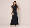 Illusion Floor-Length Mesh Formal Sheath Gown Adrianna Papell AP1E212565