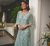 Wholesale Floral Beaded Godet Cape Gown Adrianna Papell AP1E212745