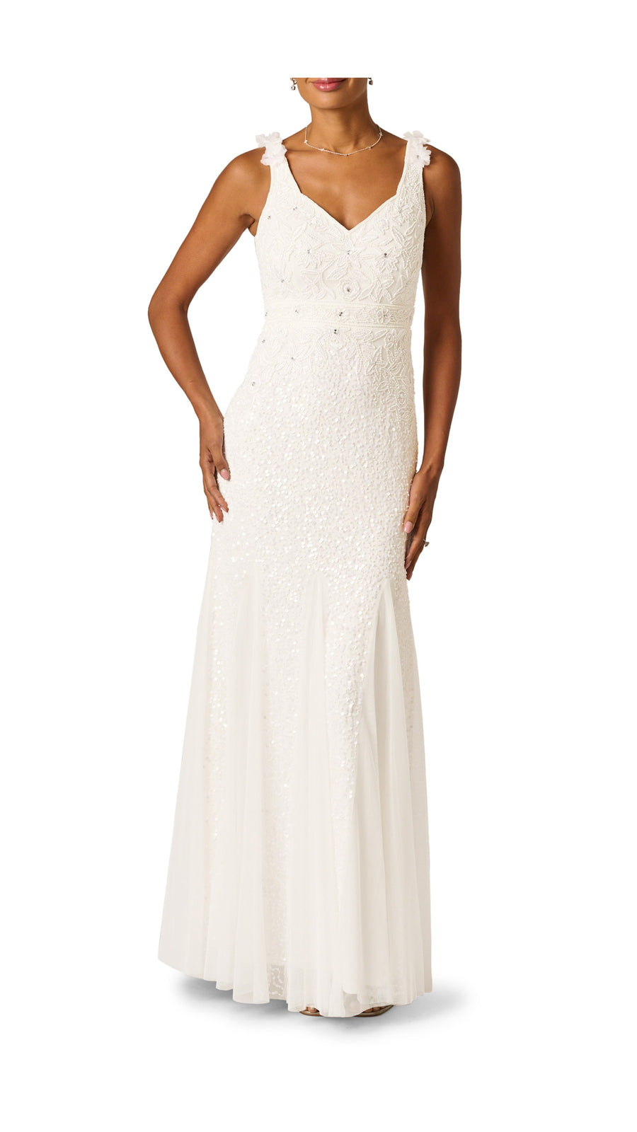 Adrianna Papell Beaded Godet Mermaid Gown 212746 Wholesale