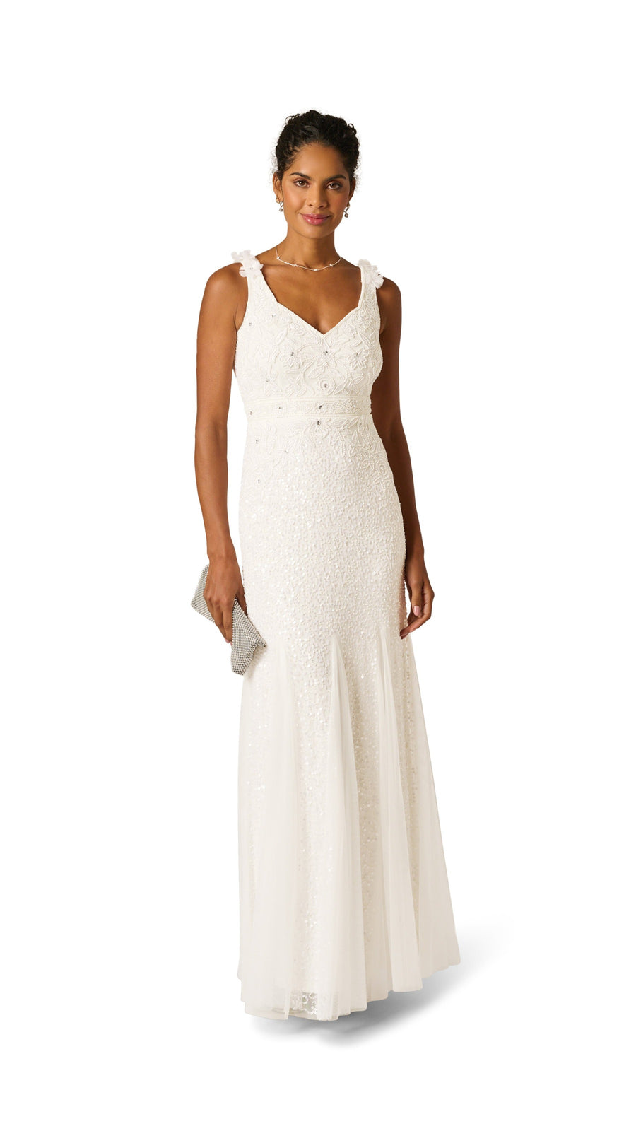 Adrianna Papell Beaded Godet Mermaid Gown 212746 Wholesale