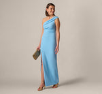 Wholesale Beaded One Shoulder Stretch Column Gown Adrianna Papell AP1E212835
