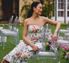 Strapless Floral Beaded Embroidery Midi Dress Adrianna Papell AP1E212950