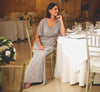 Short Sleeve Beaded Cowl Gown Adrianna Papell AP1E212966