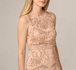 Wholesale Hand-Beaded Sleeveless Slim Column Gown Adrianna Papell AP2E208131