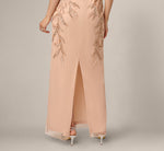 Wholesale Hand-Beaded Sleeveless Slim Column Gown Adrianna Papell AP2E208131
