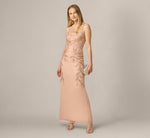 Wholesale Hand-Beaded Sleeveless Slim Column Gown Adrianna Papell AP2E208131