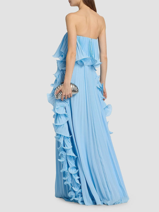 Wholesale Badgley Mischka Strapless Long Formal Pleated Gown BB0002A