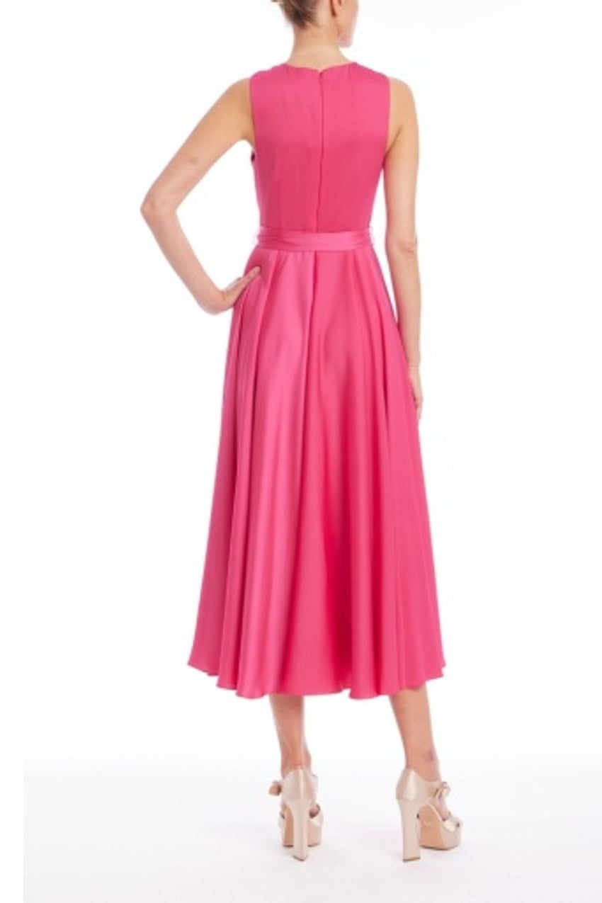 Badgley Mischka Twisted Satin Halter Midi Dress BSD9082 Wholesale