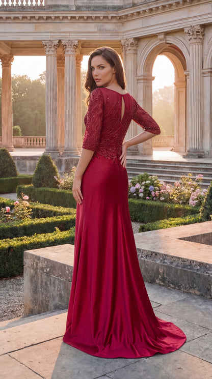 Long Sleeve Formal Mother Of The Bride Dress