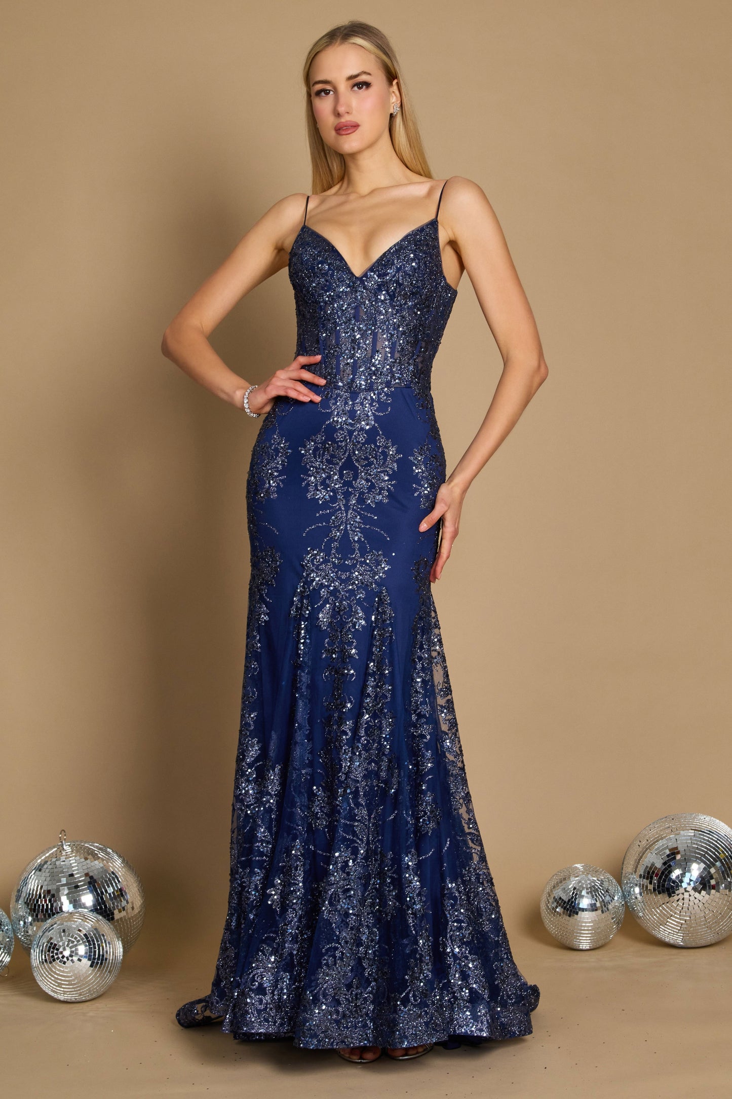 Tailored Corset Long Formal Prom Dress