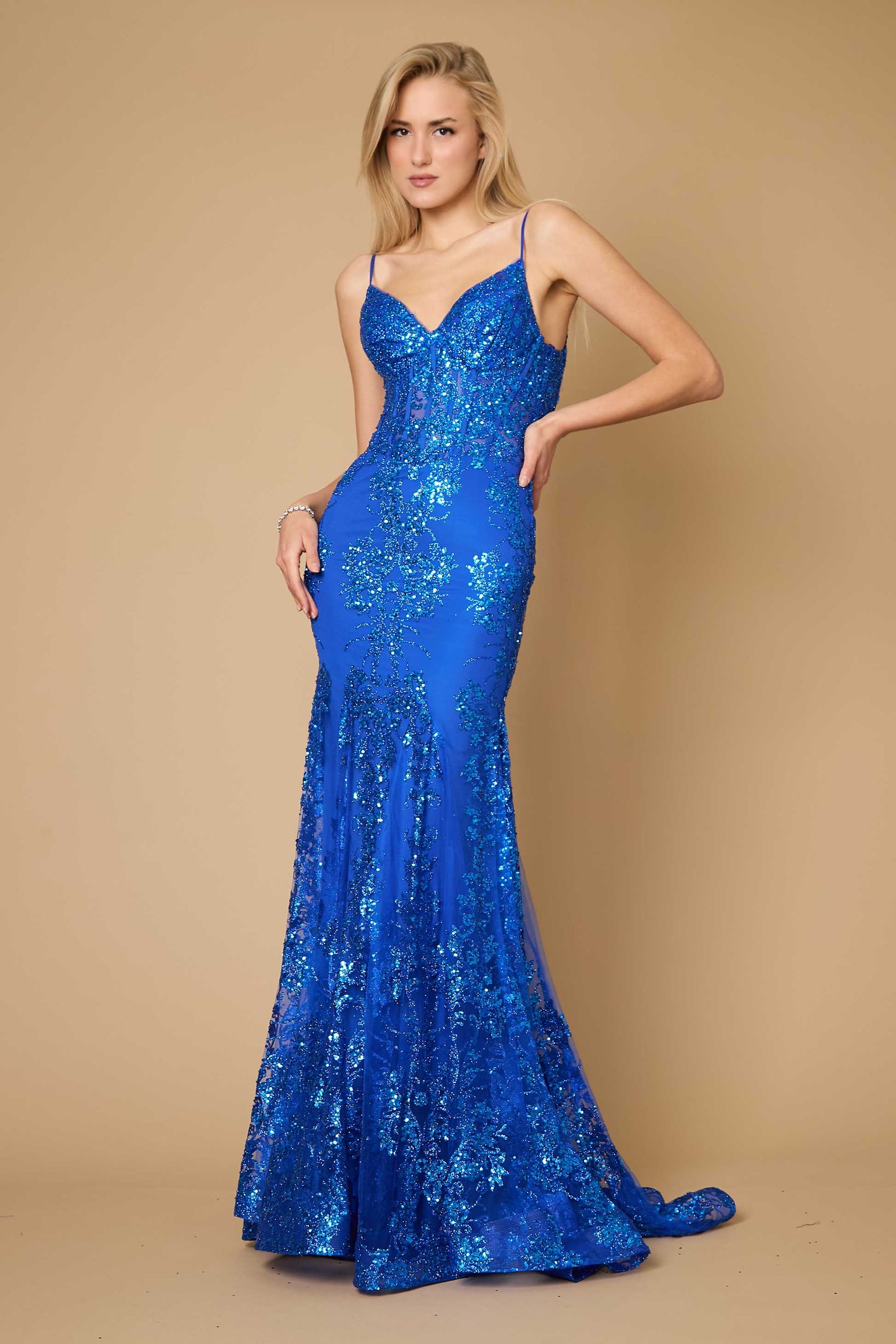 Tailored Corset Long Formal Prom Dress