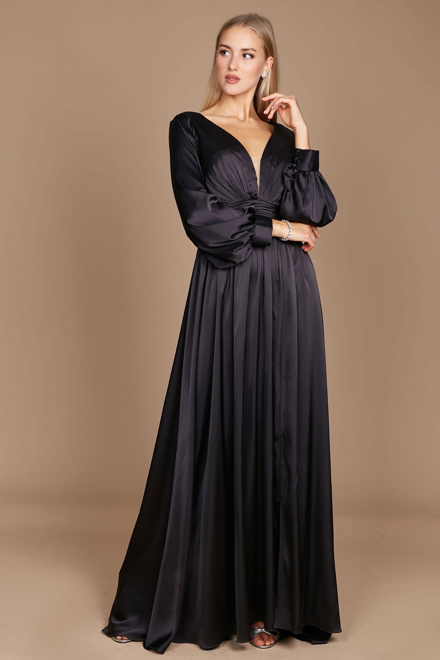 Floor Length Sleeve Formal Evening Party Dress