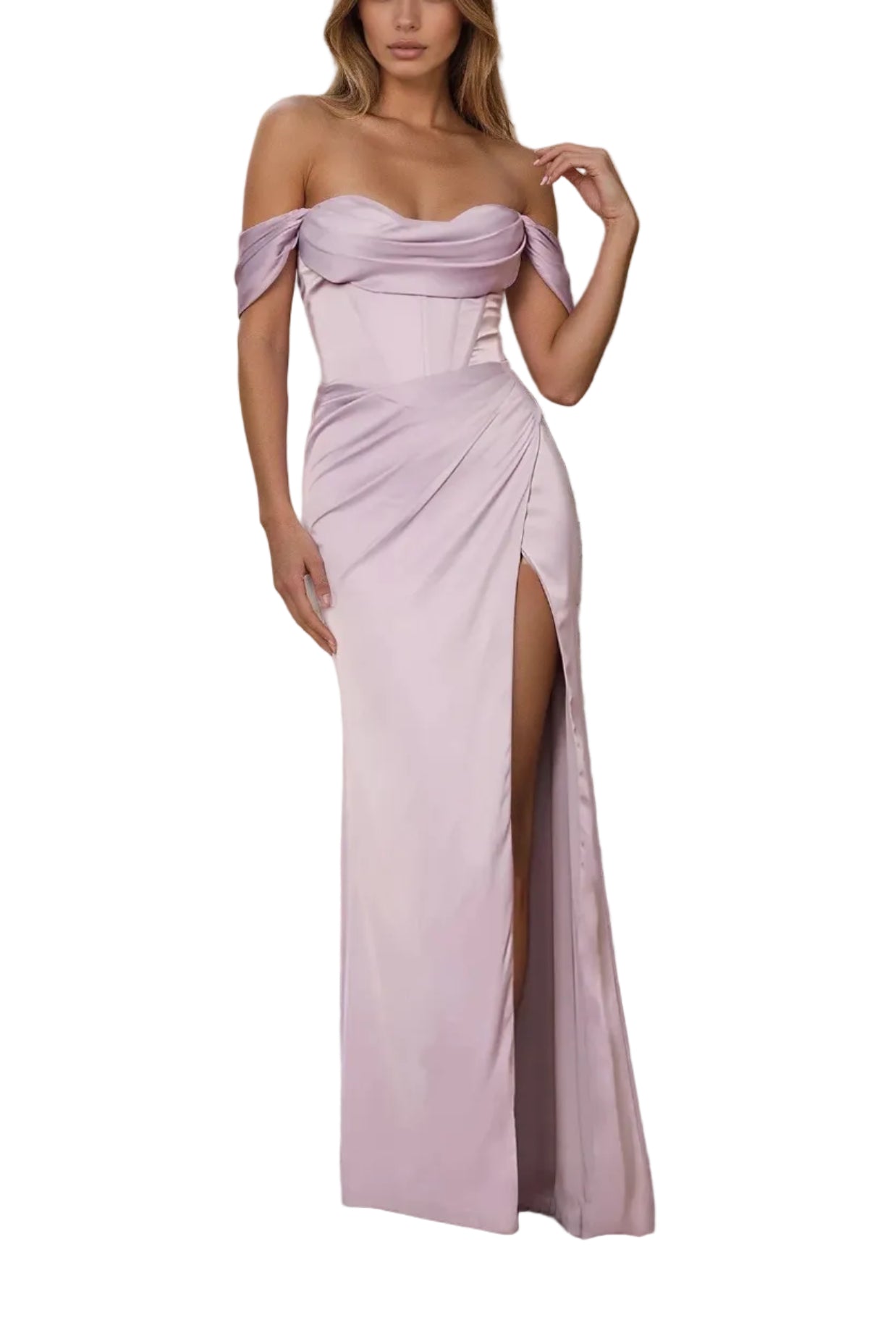 Formal Dresses Corset Satin Formal Evening Dress Lilac