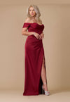 Lace Up Satin Formal Evening Dress