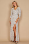 Long Sleeve Sequin Formal Hand Beaded Dress