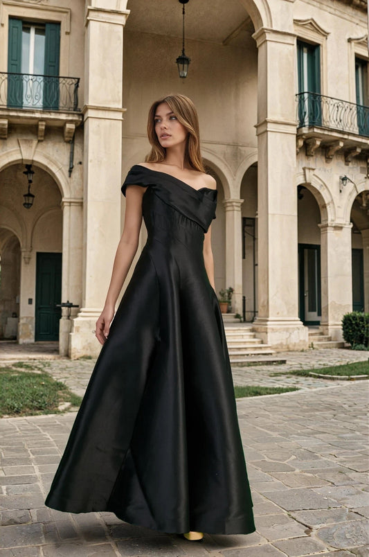 One Shoulder Floor Length Formal Ball Gown Dress