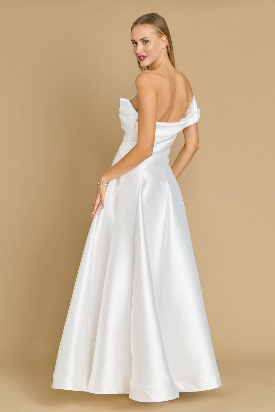One Shoulder Floor Length Formal Ball Gown Dress