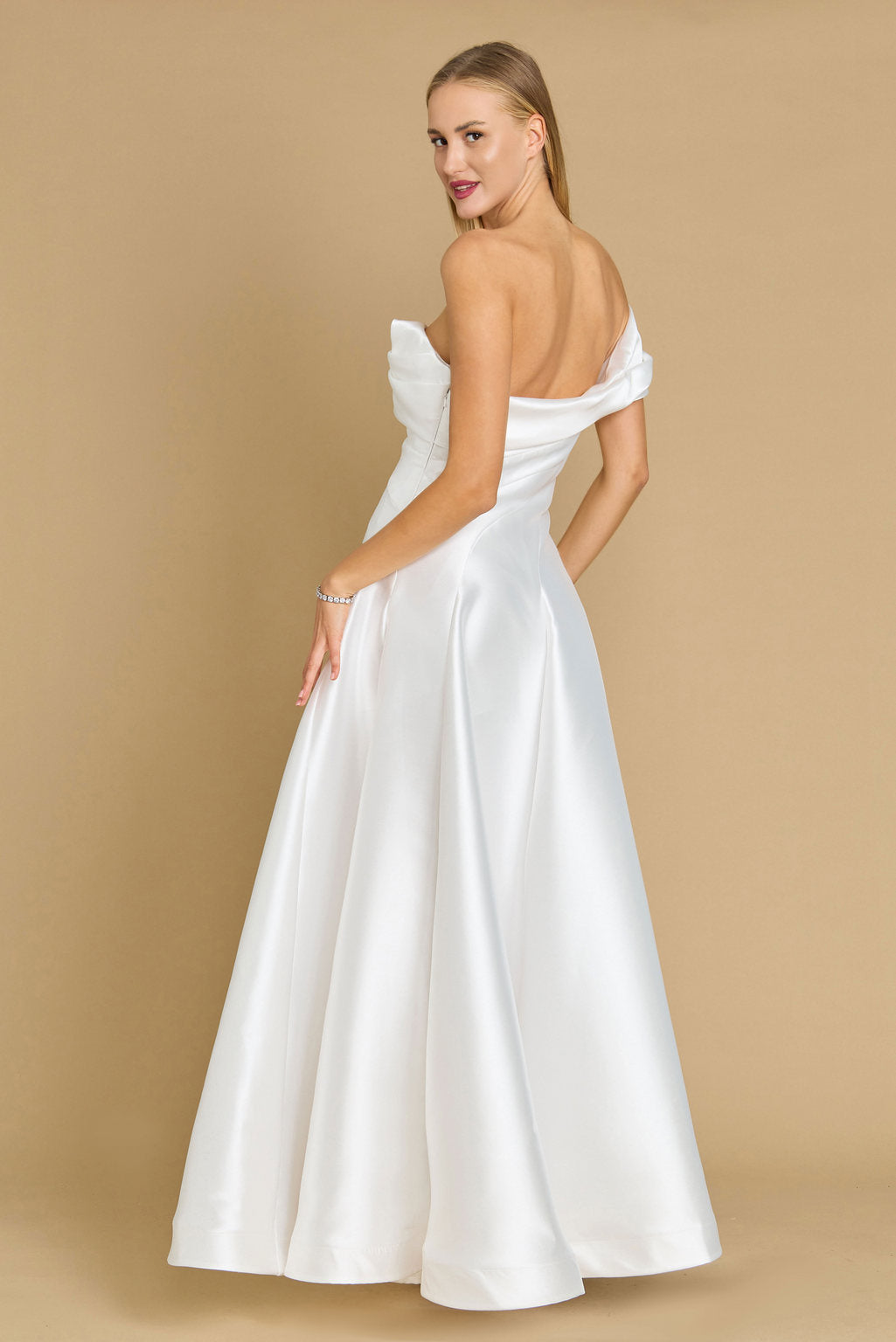 One Shoulder Floor Length Formal Ball Gown Dress