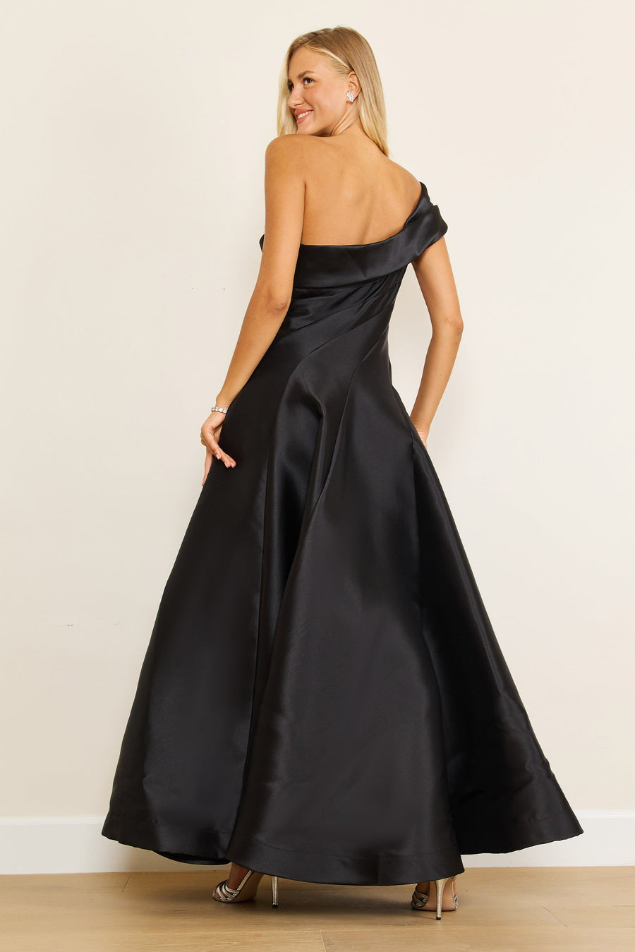 One Shoulder Floor Length Formal Ball Gown Dress