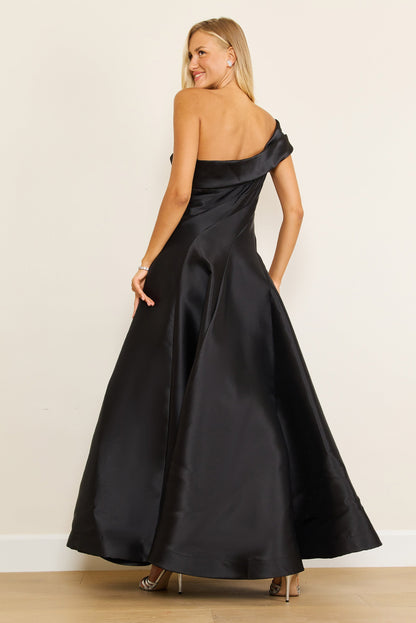 One Shoulder Floor Length Formal Ball Gown Dress