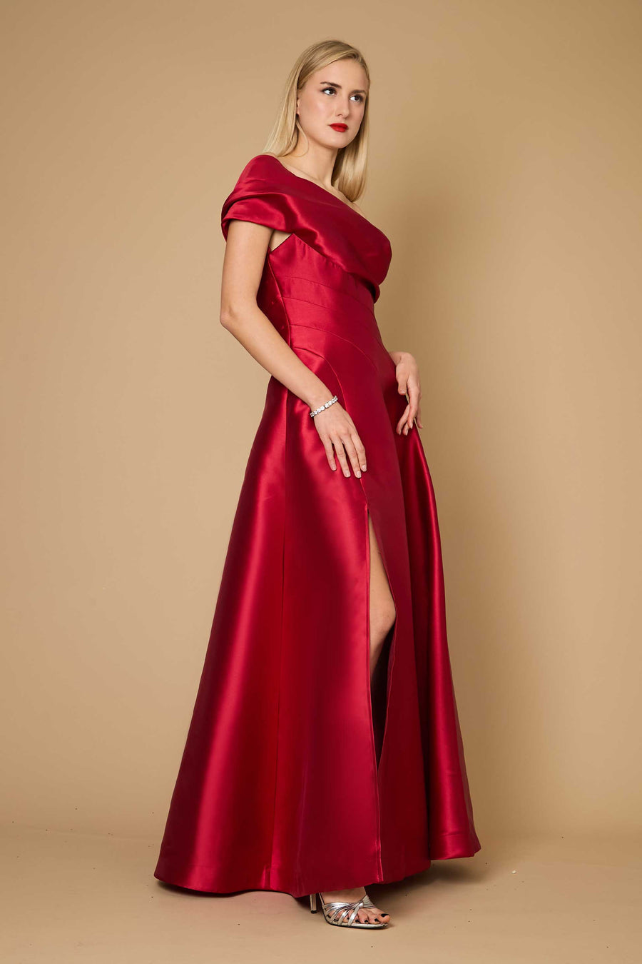 One Shoulder Floor Length Formal Ball Gown Dress