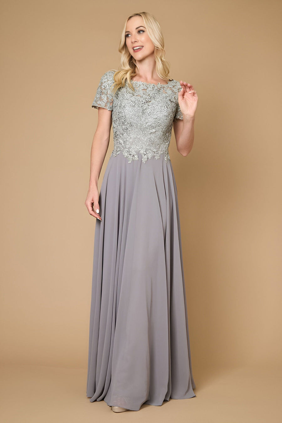 Mini Sleeve Mother Of The Bride Evening Dress