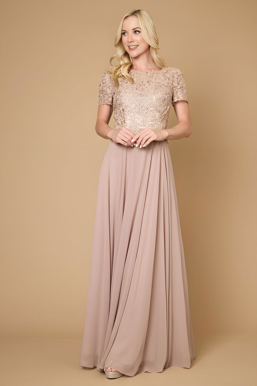 Mini Sleeve Mother Of The Bride Evening Dress