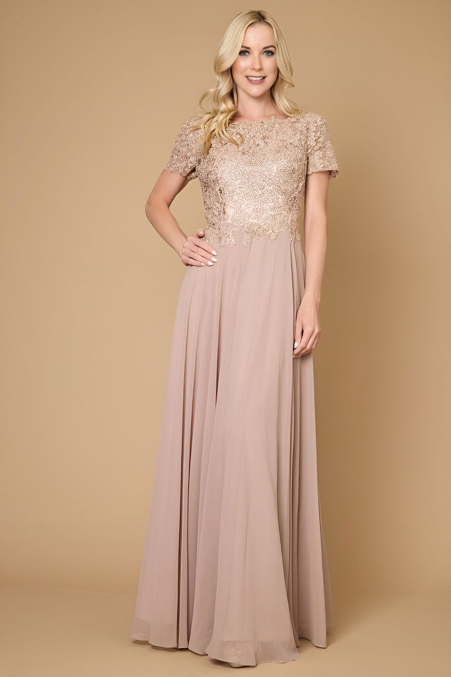Mini Sleeve Mother Of The Bride Evening Dress