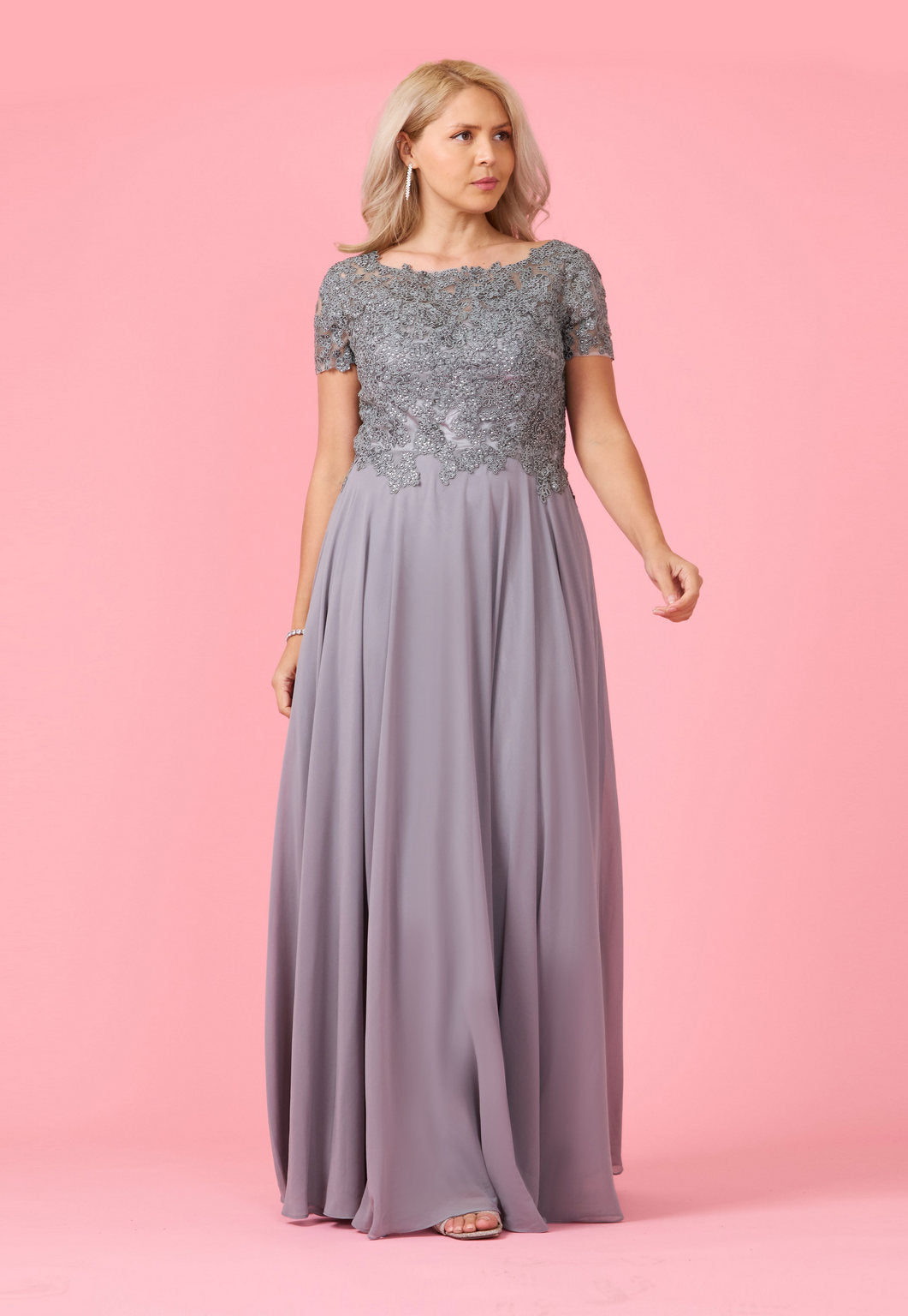 Mini Sleeve Mother Of The Bride Evening Dress