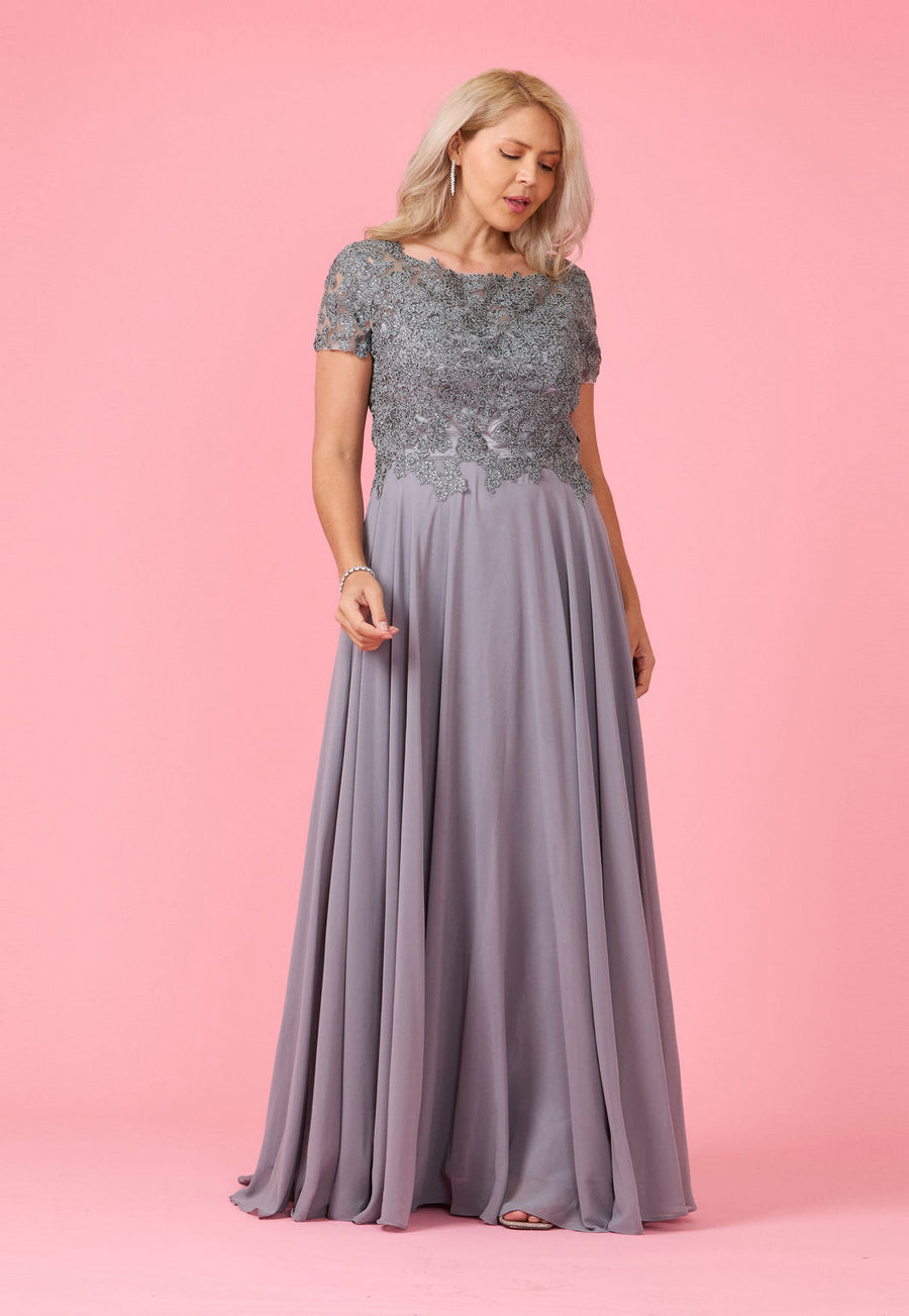 Mini Sleeve Mother Of The Bride Evening Dress
