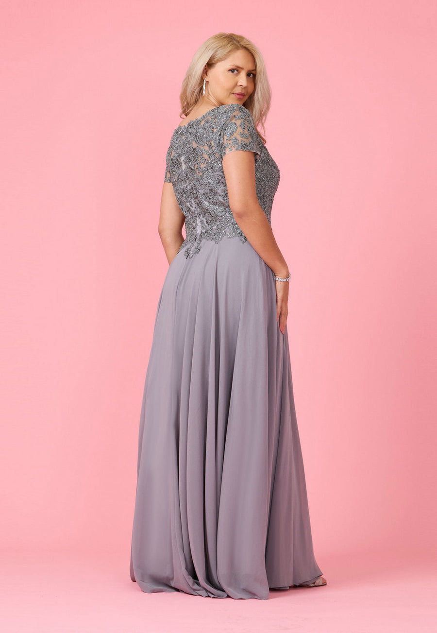 Mini Sleeve Mother Of The Bride Evening Dress