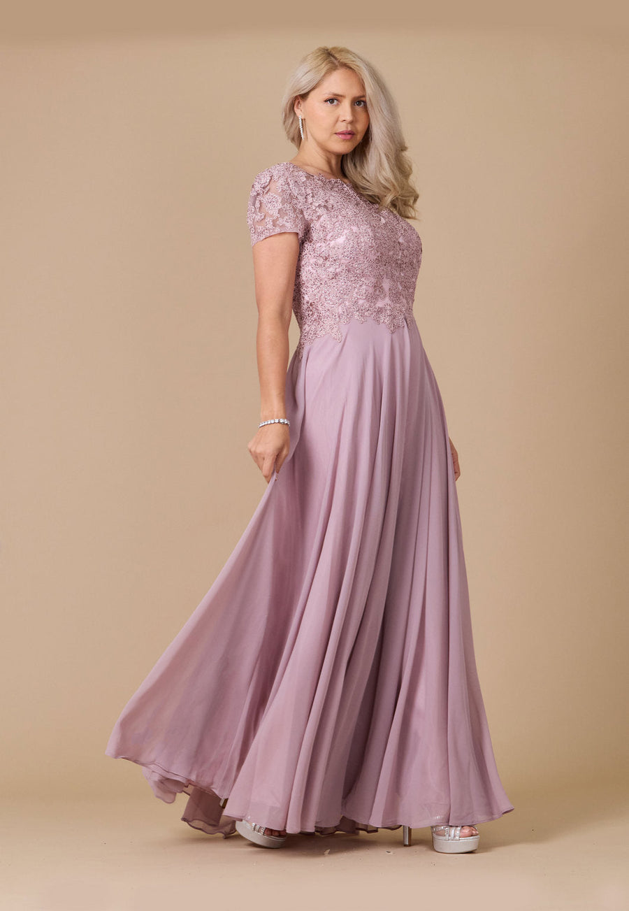 Mini Sleeve Mother Of The Bride Evening Dress