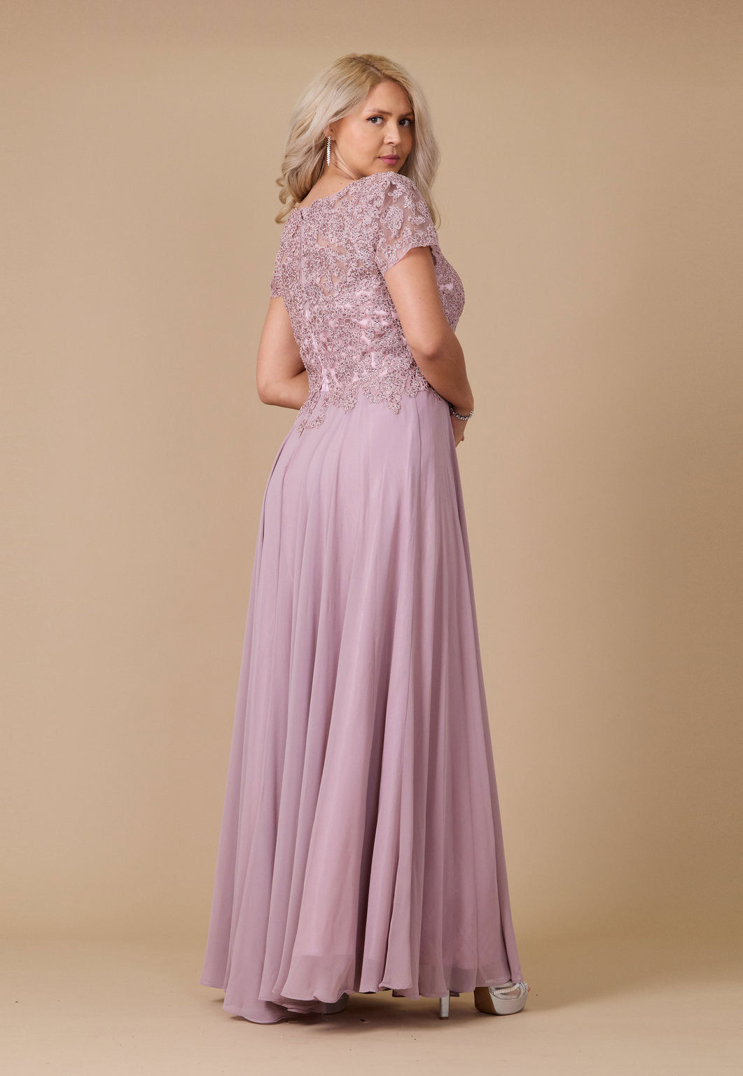 Mini Sleeve Mother Of The Bride Evening Dress