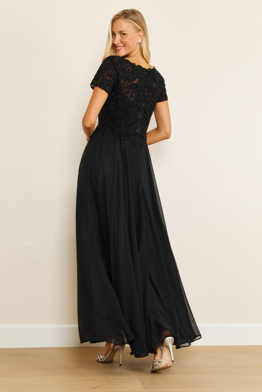 Mini Sleeve Mother Of The Bride Evening Dress