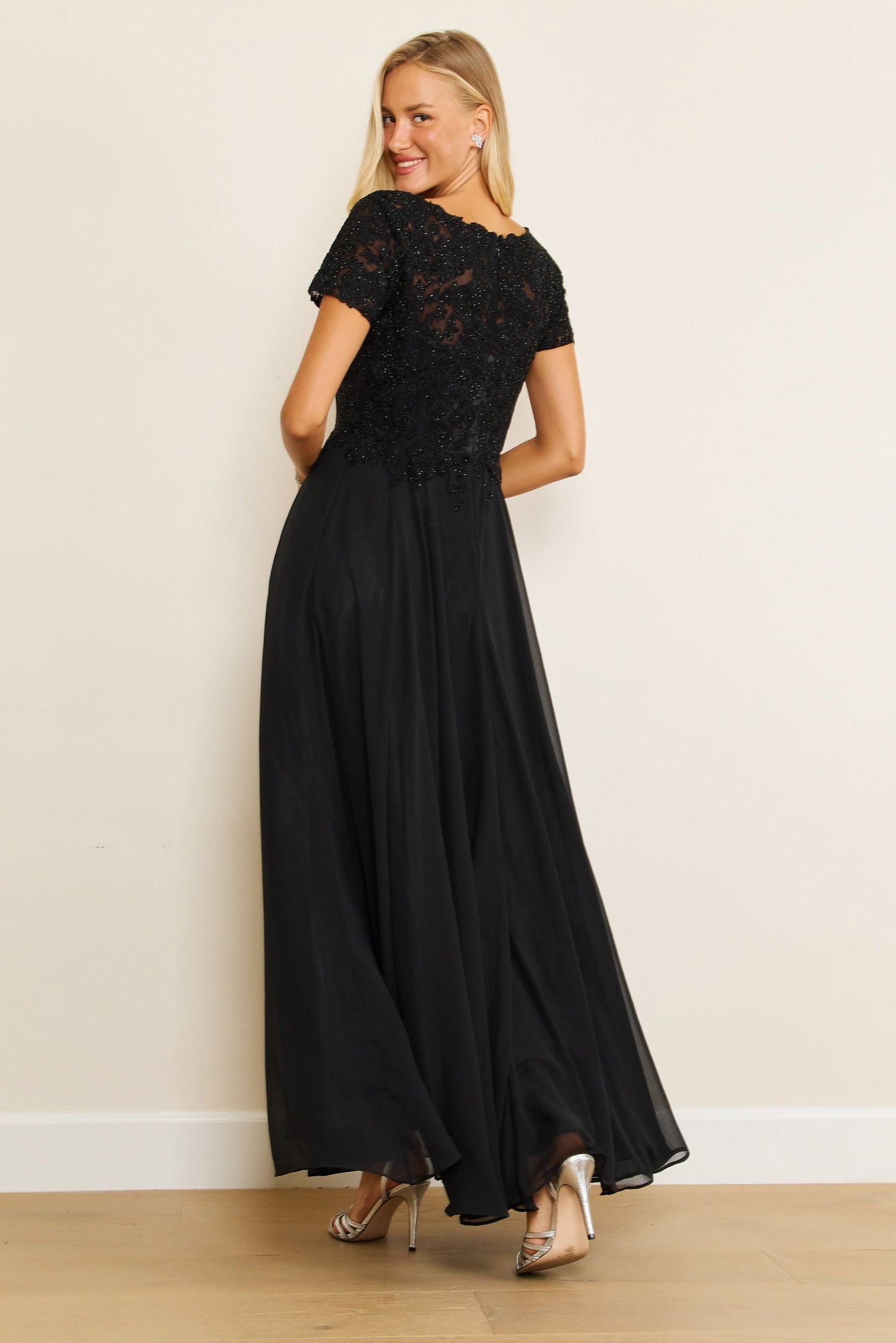 Mini Sleeve Mother Of The Bride Evening Dress