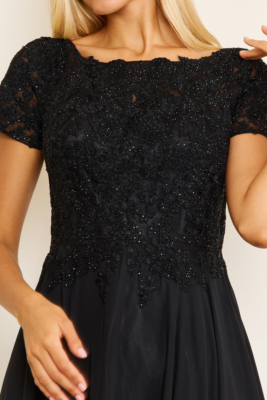 Mini Sleeve Mother Of The Bride Evening Dress