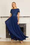 Mini Sleeve Mother Of The Bride Evening Dress