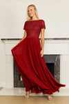 Mini Sleeve Mother Of The Bride Evening Dress