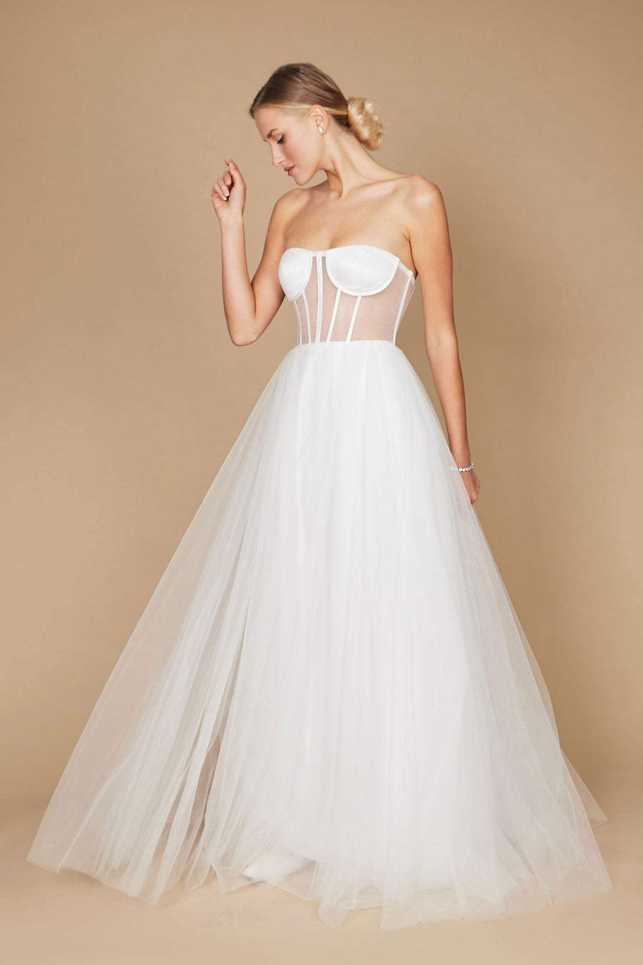 Lace Up Prom Party Dress Formal Ball Gown