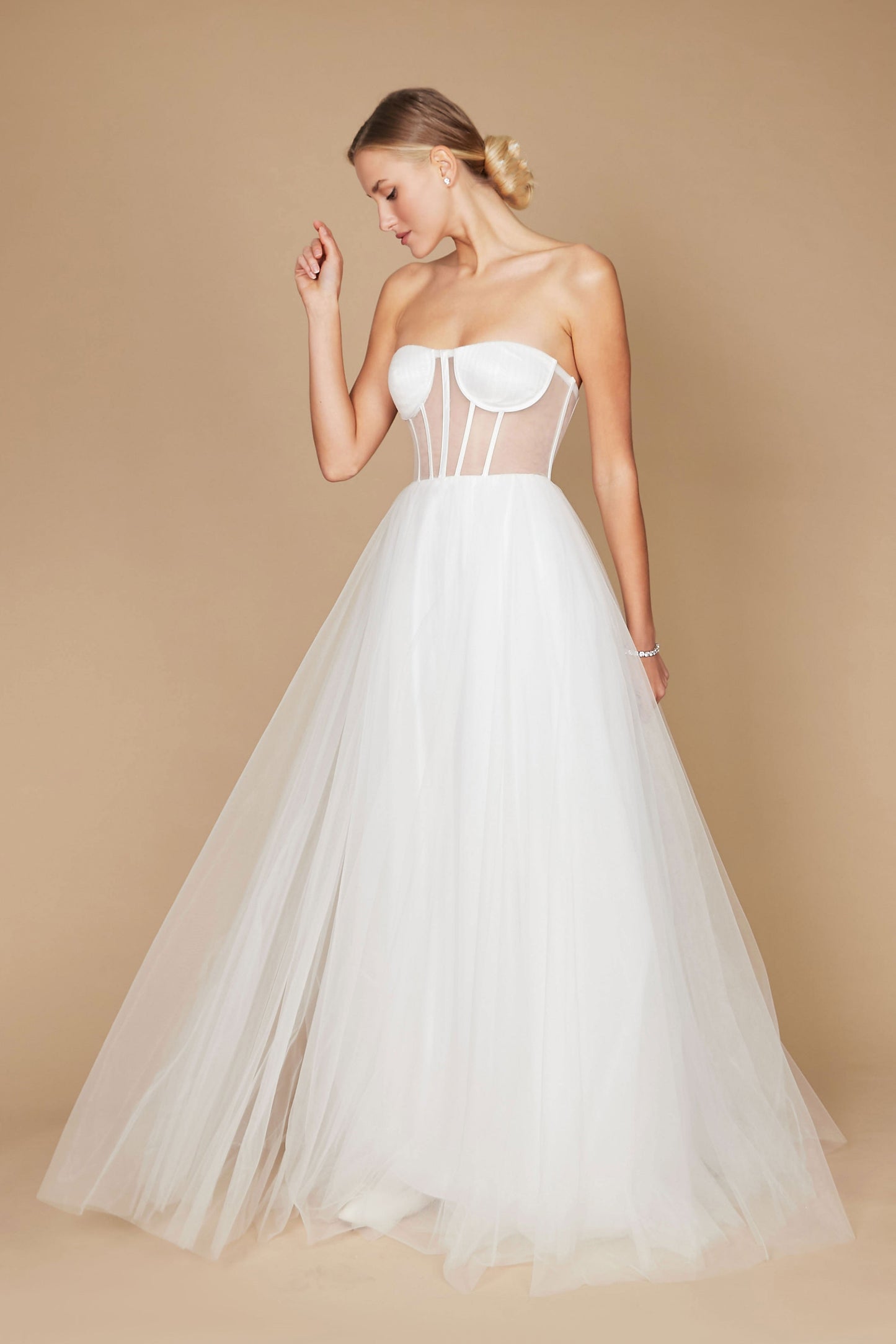 Lace Up Prom Party Dress Formal Ball Gown