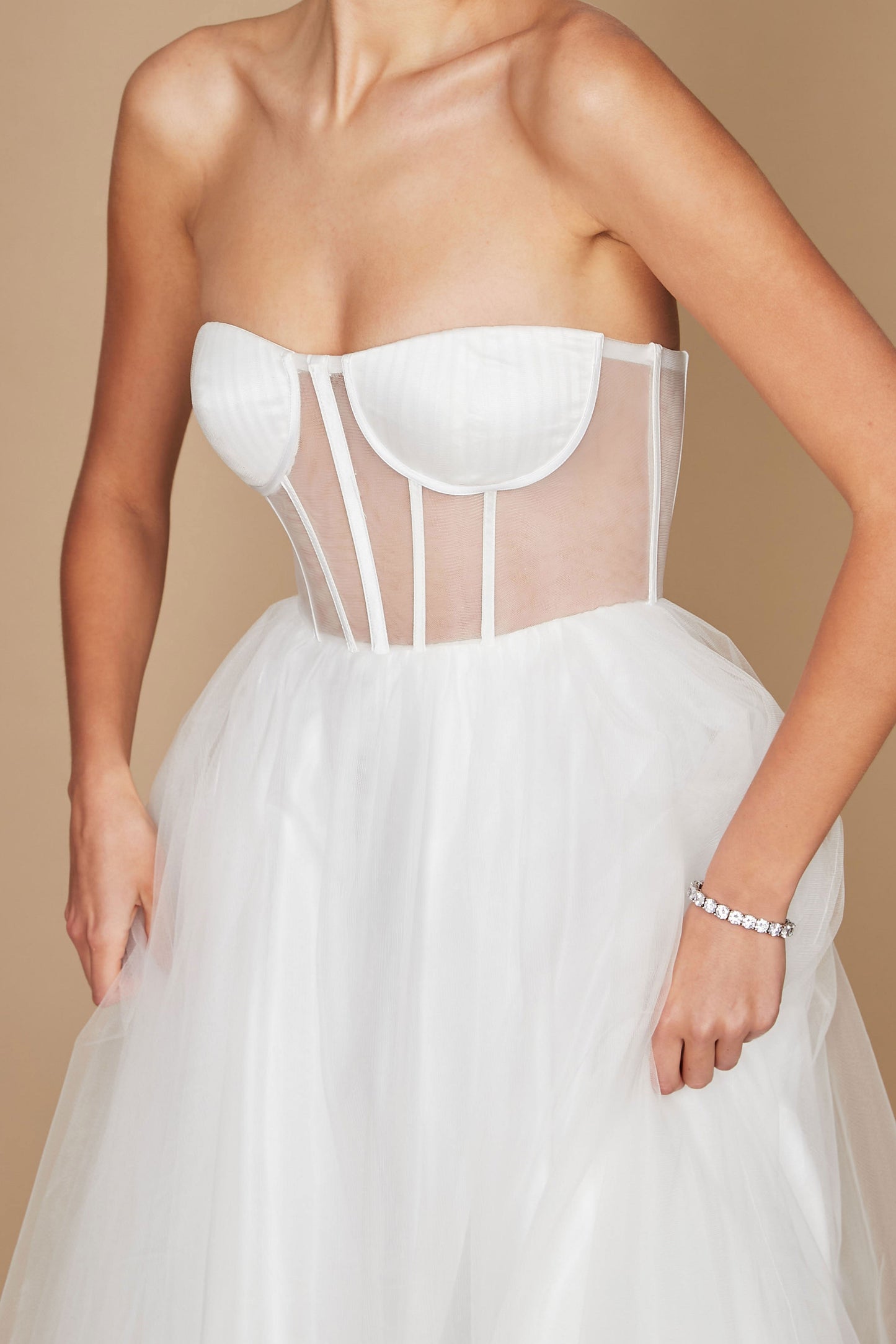 Lace Up Prom Party Dress Formal Ball Gown