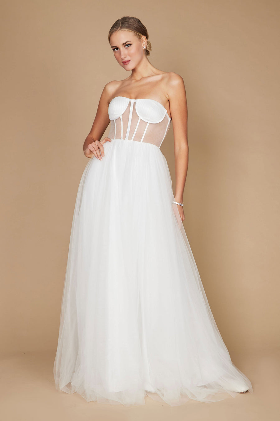 Lace Up Prom Party Dress Formal Ball Gown