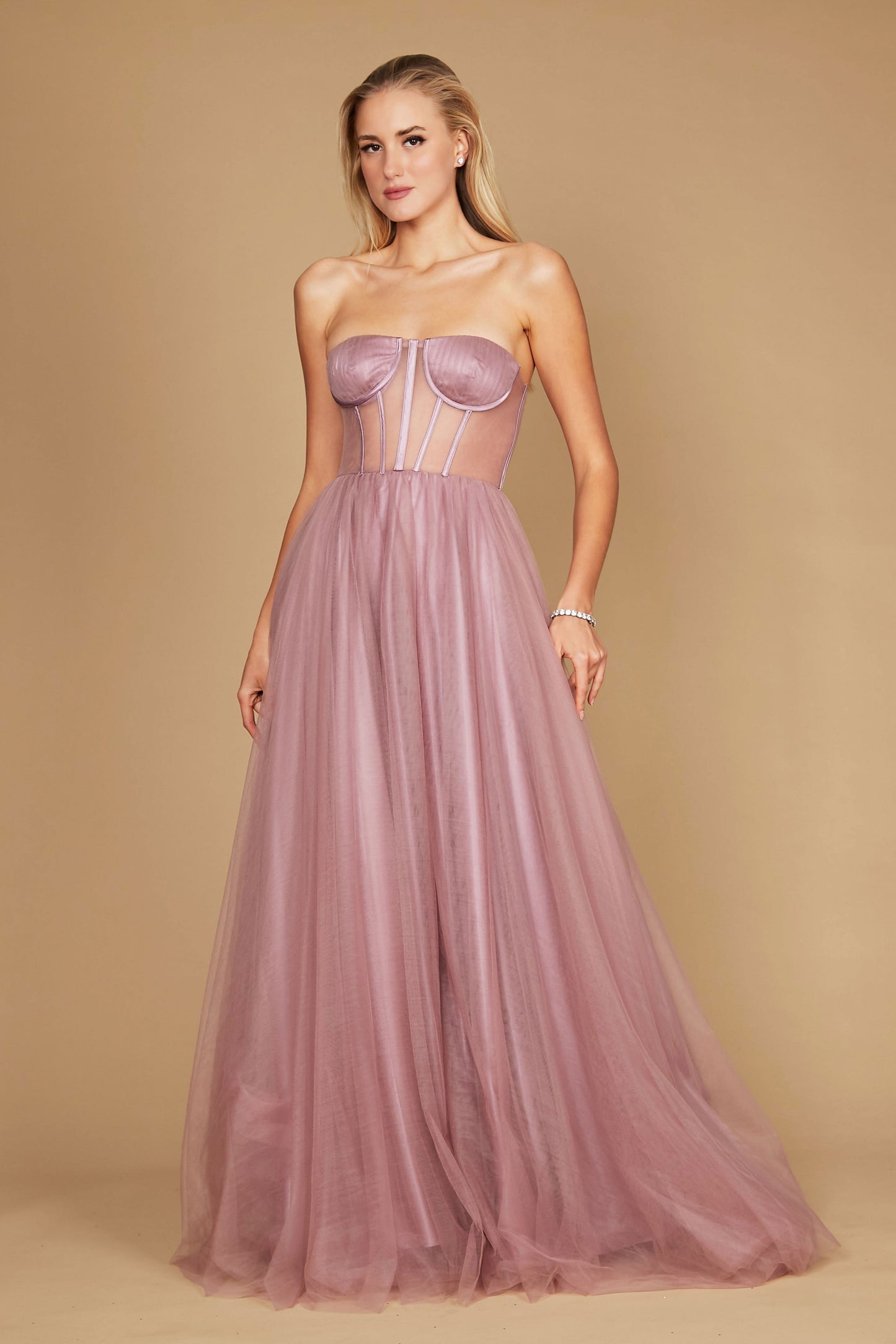 Lace Up Prom Party Dress Formal Ball Gown