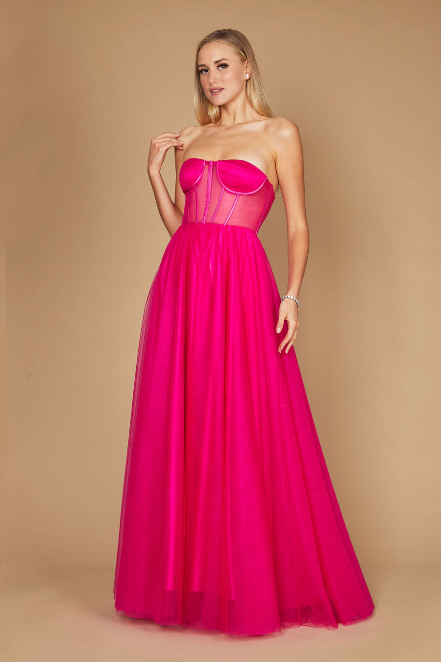 Lace Up Prom Party Dress Formal Ball Gown